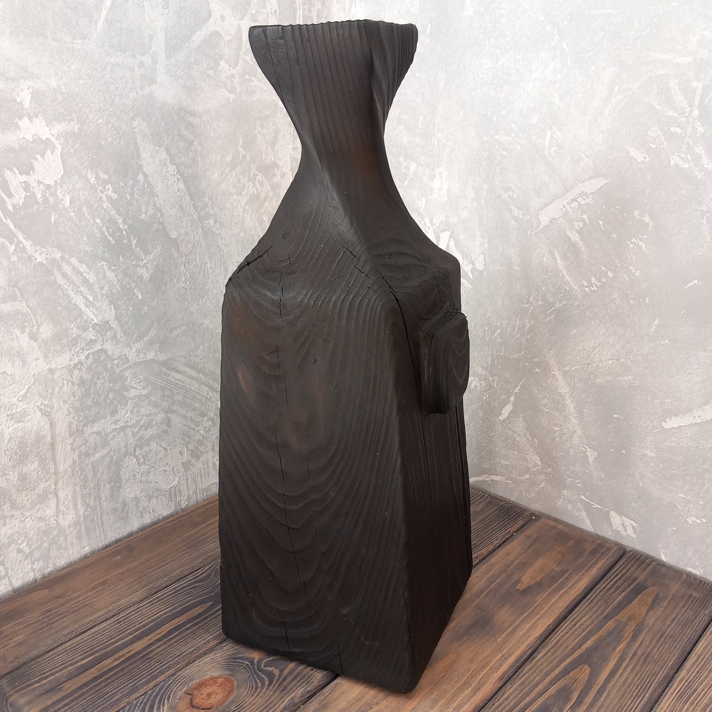 Black Twisted Mosaic Vase