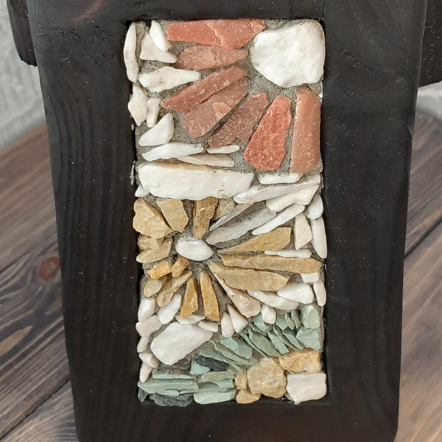 Black Twisted Mosaic Vase