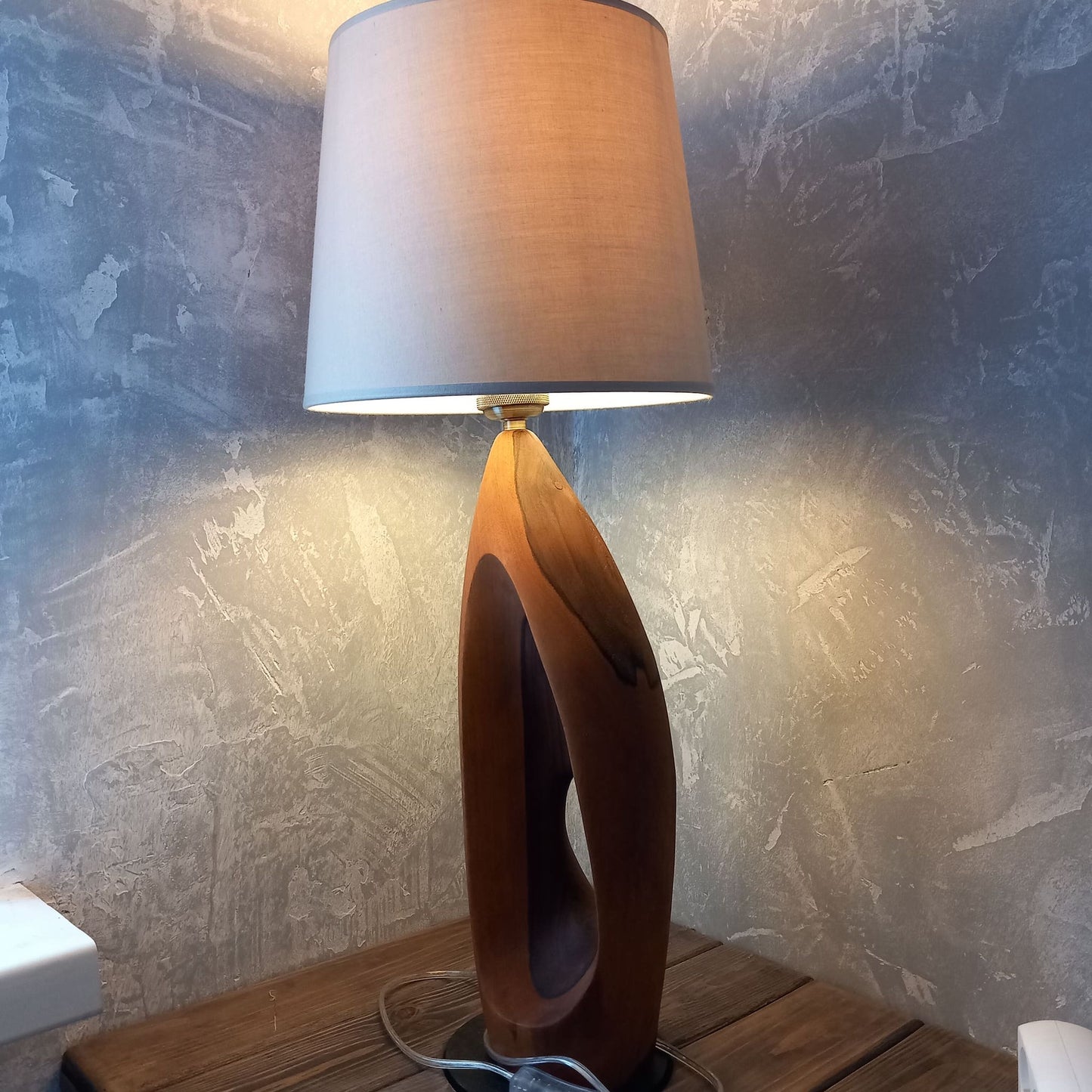 Solid Wood Base Barbara Lamp