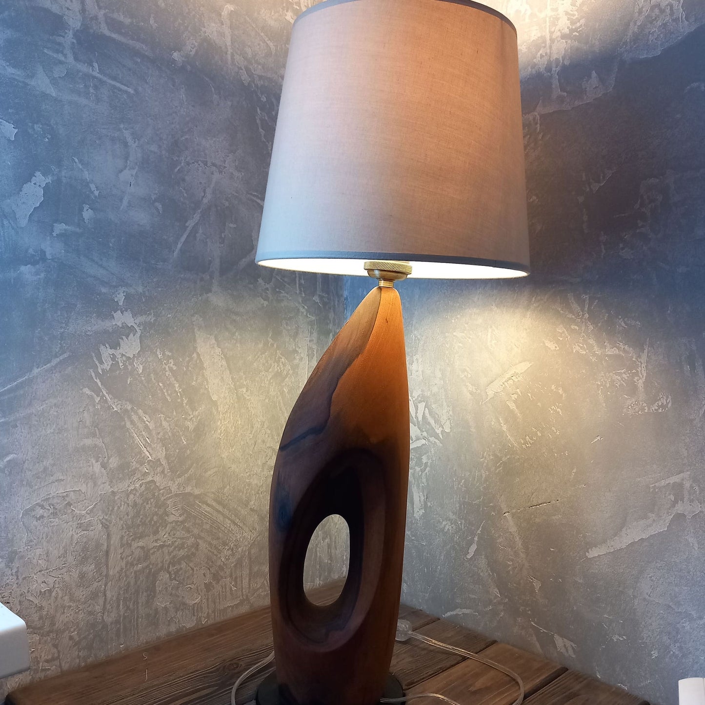 Solid Wood Base Barbara Lamp