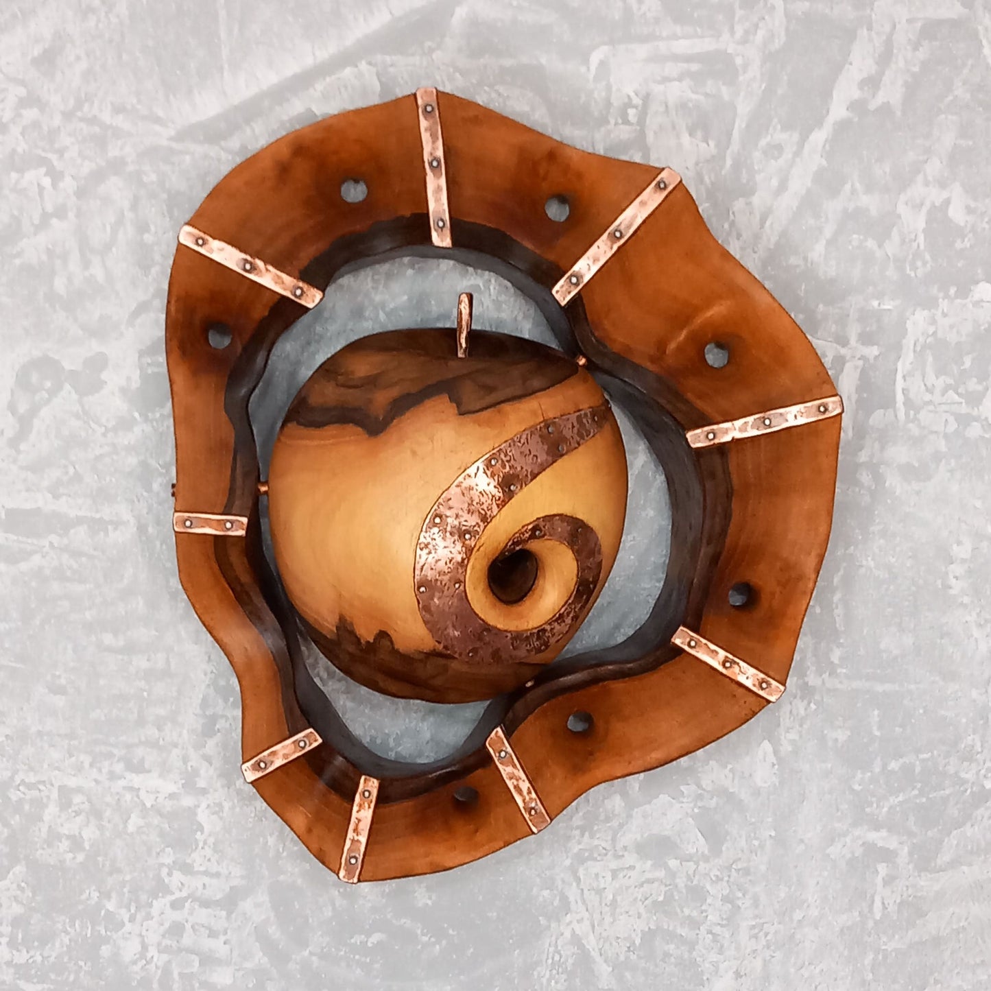 Wall Art Wooden Apple Sculpture