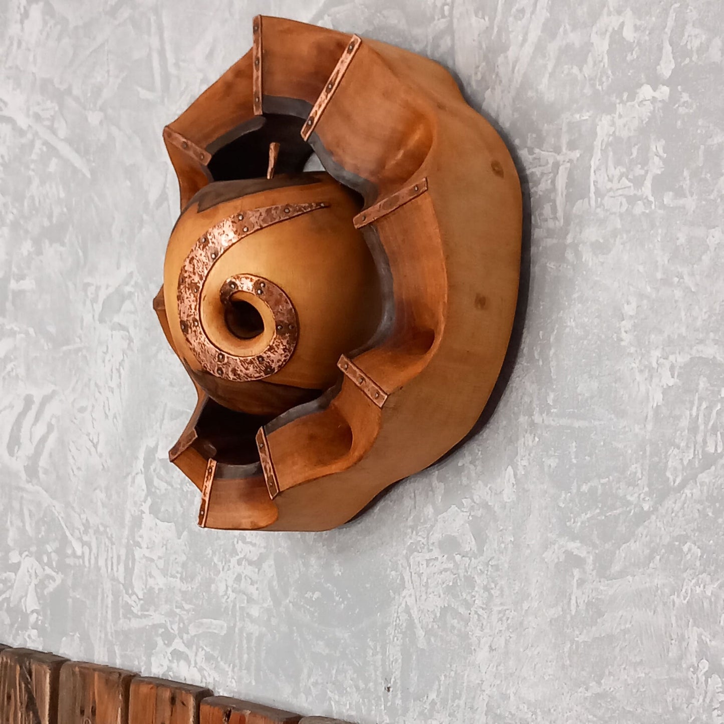 Wall Art Wooden Apple Sculpture