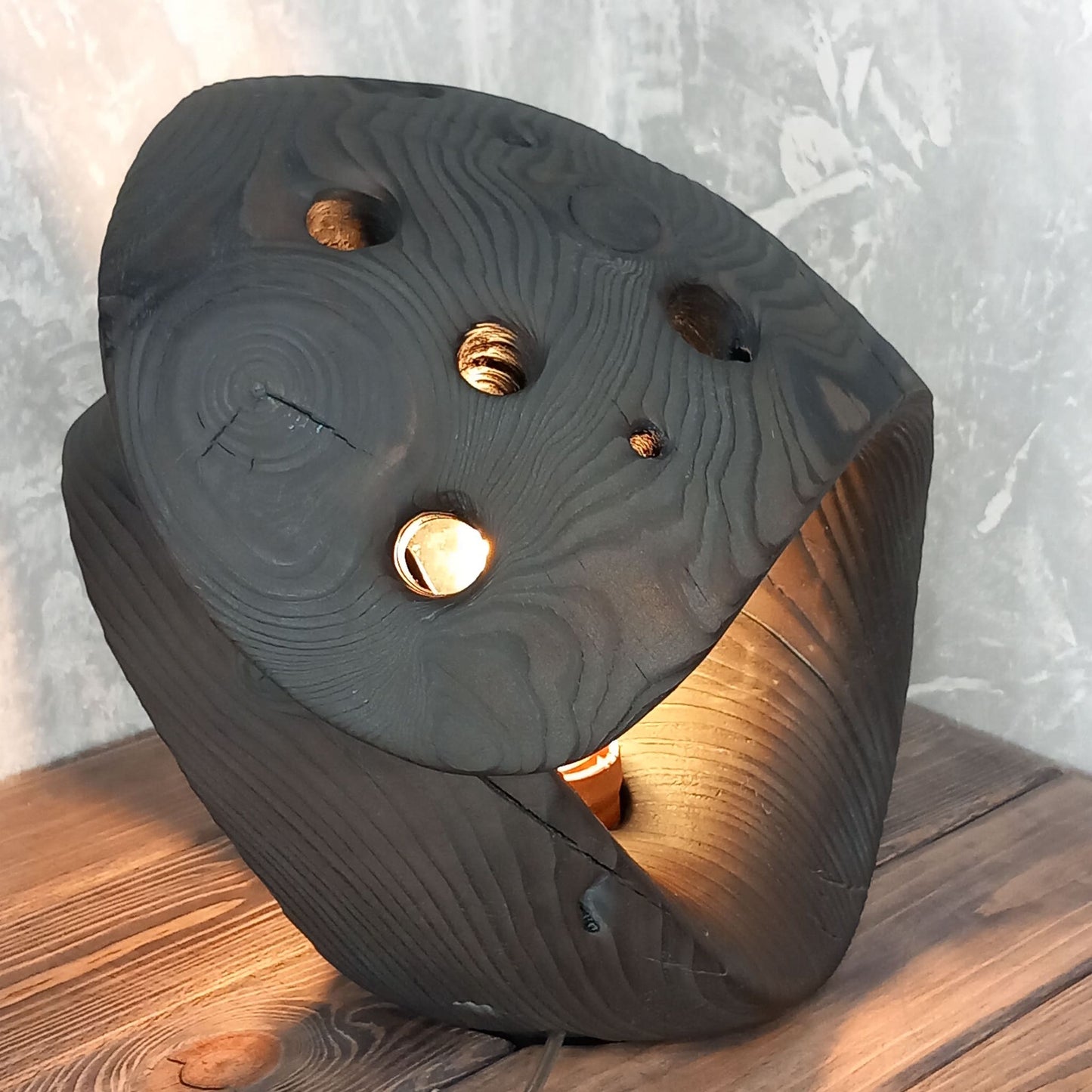 Wave Shape Black Lamp Wabi Sabi Decor Philosophy