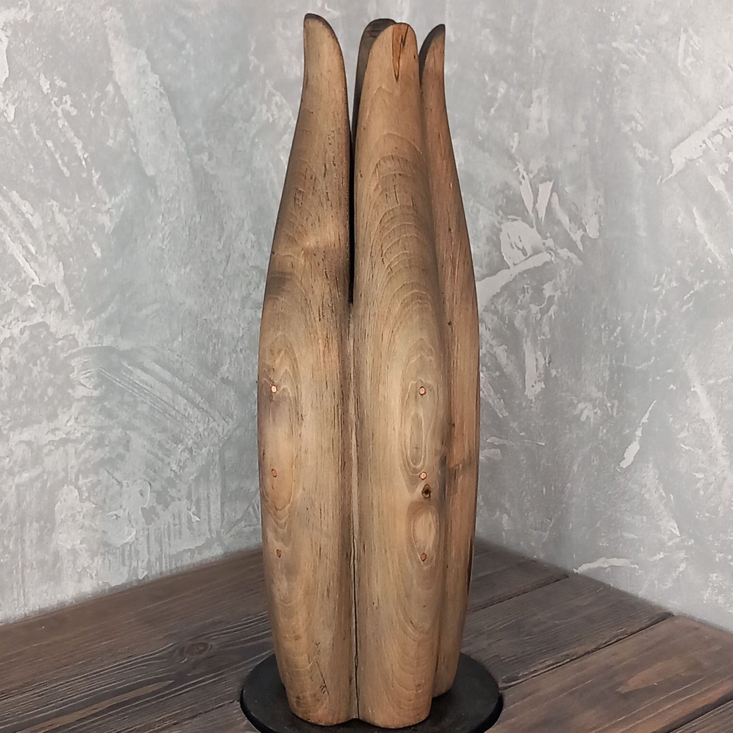 Wavy Organic Shape Handcrafted Birch Vase
