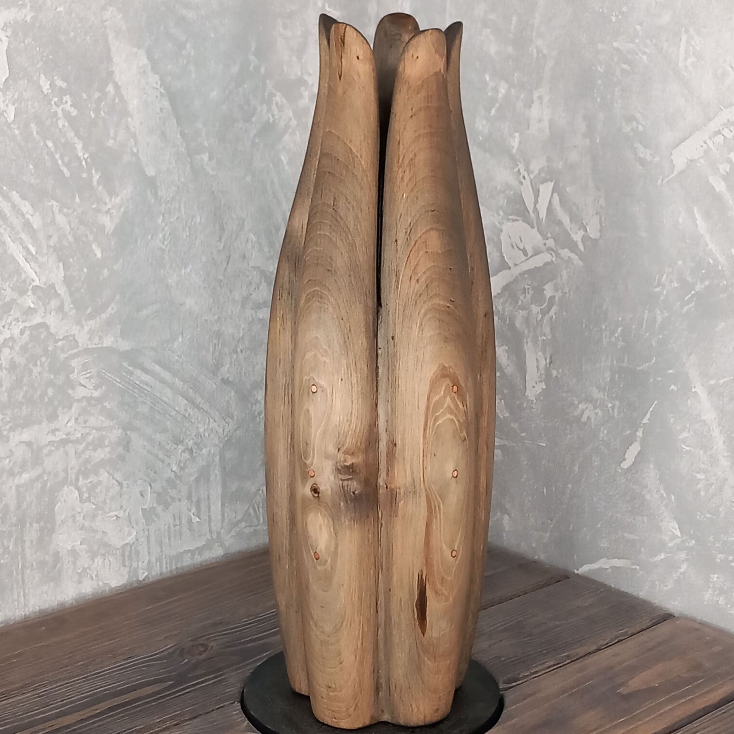 Wavy Organic Shape Handcrafted Birch Vase