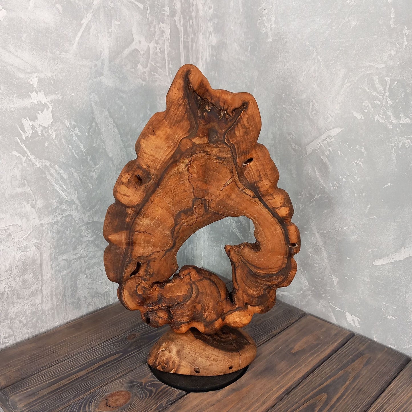 Teardrop Shaped Walnut Statuette