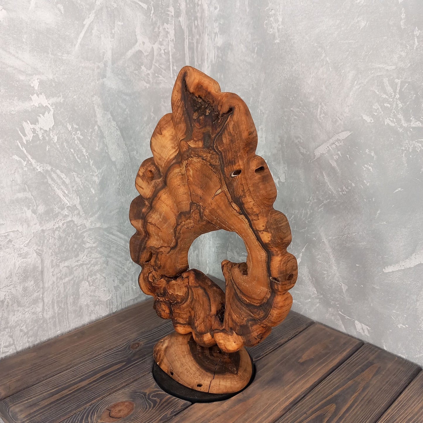 Teardrop Shaped Walnut Statuette