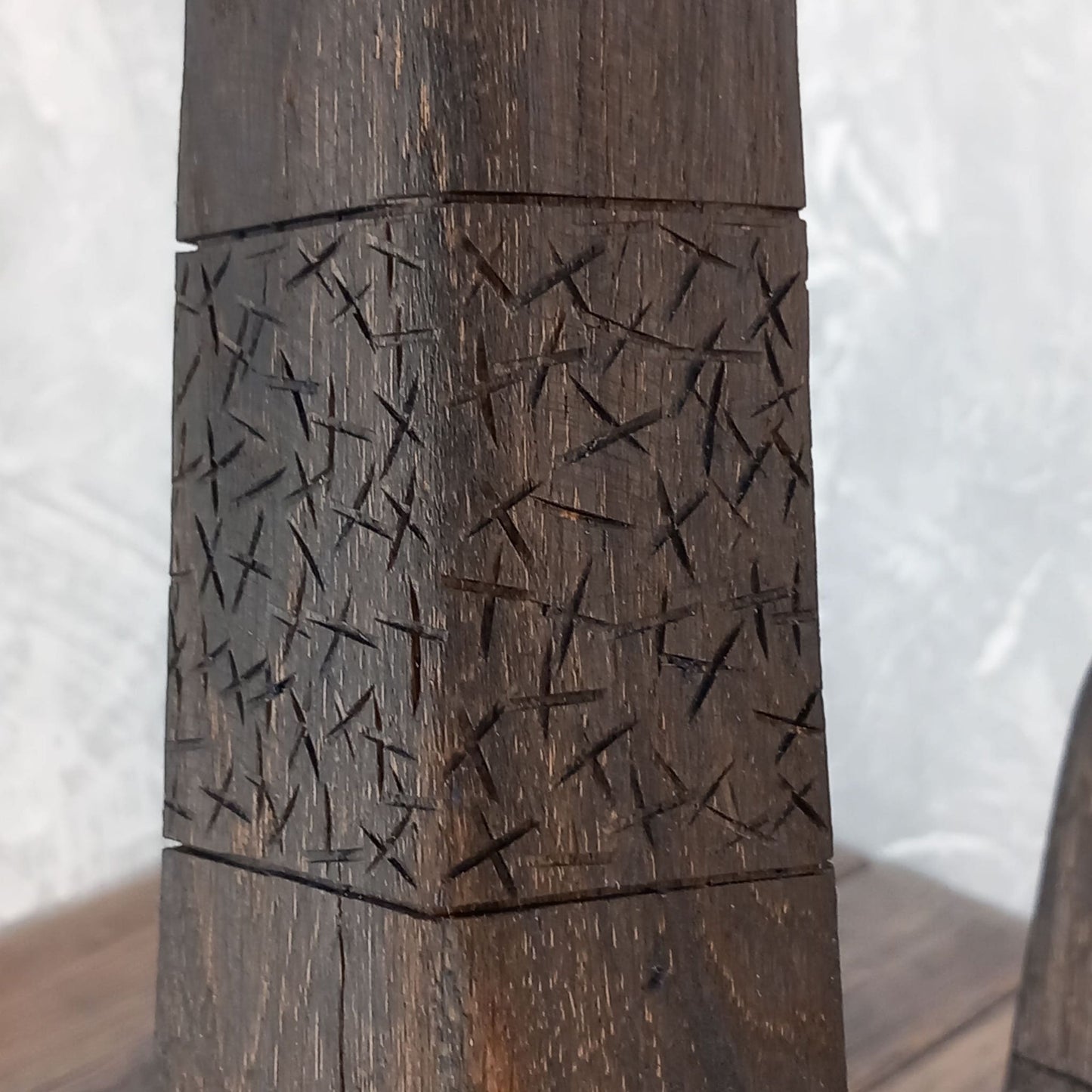 Set of 2 Oak Vases