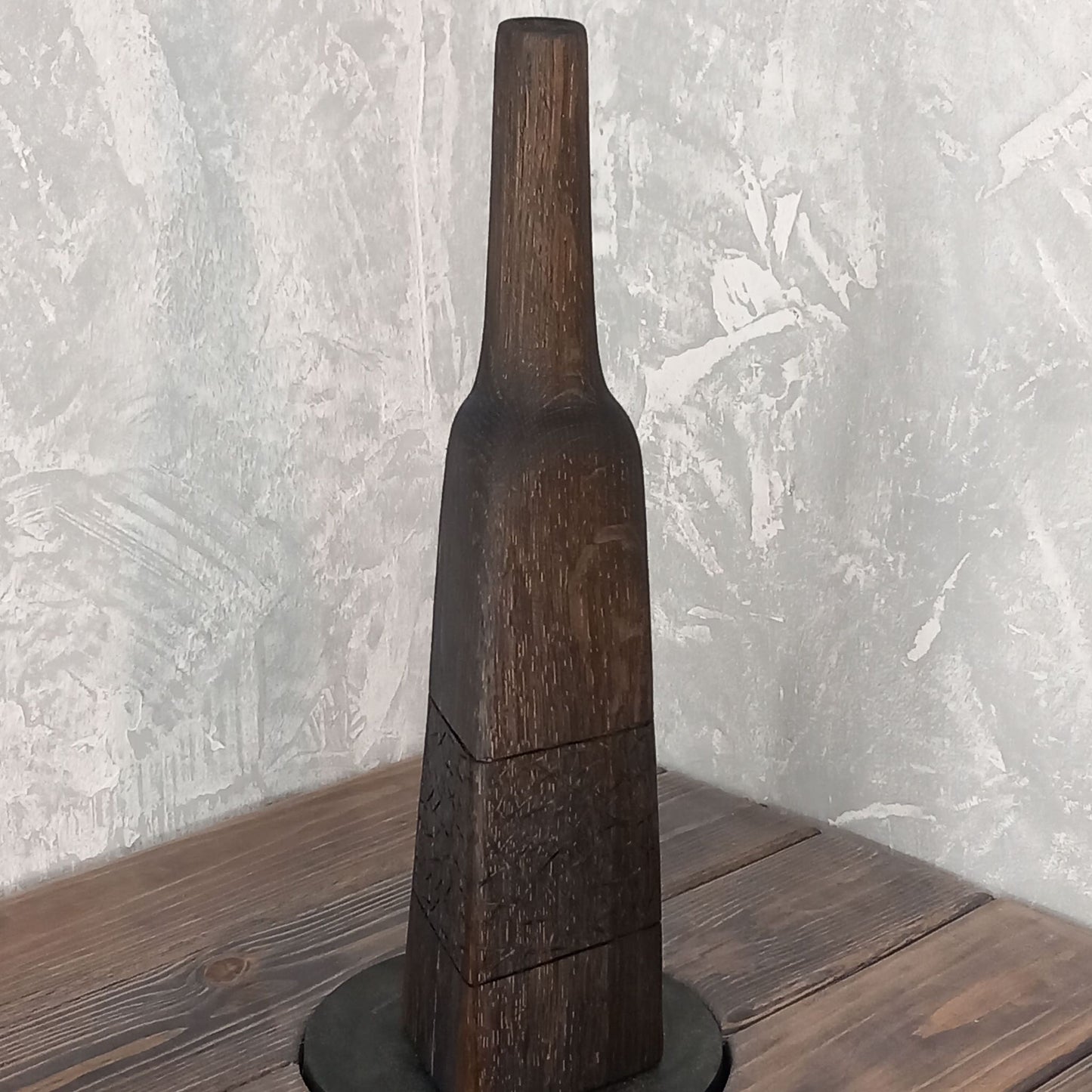 Set of 2 Oak Vases