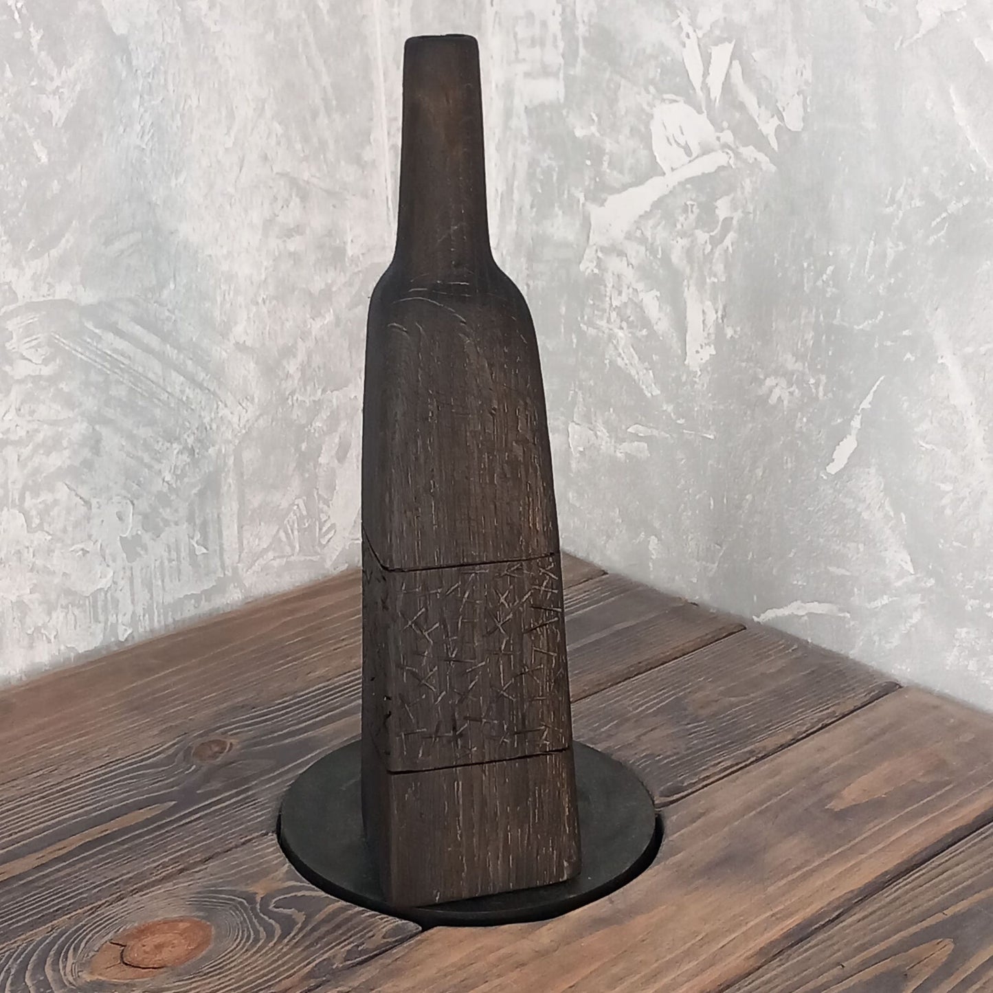 Set of 2 Oak Vases