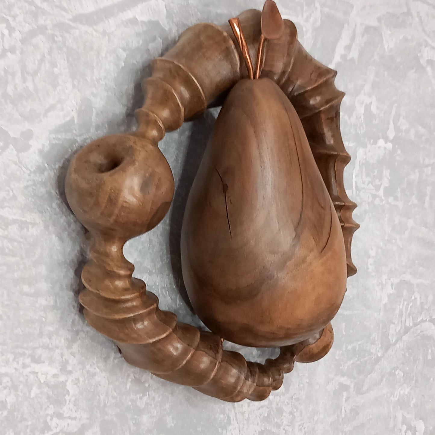 Sculptural Wall Art Wooden Pear