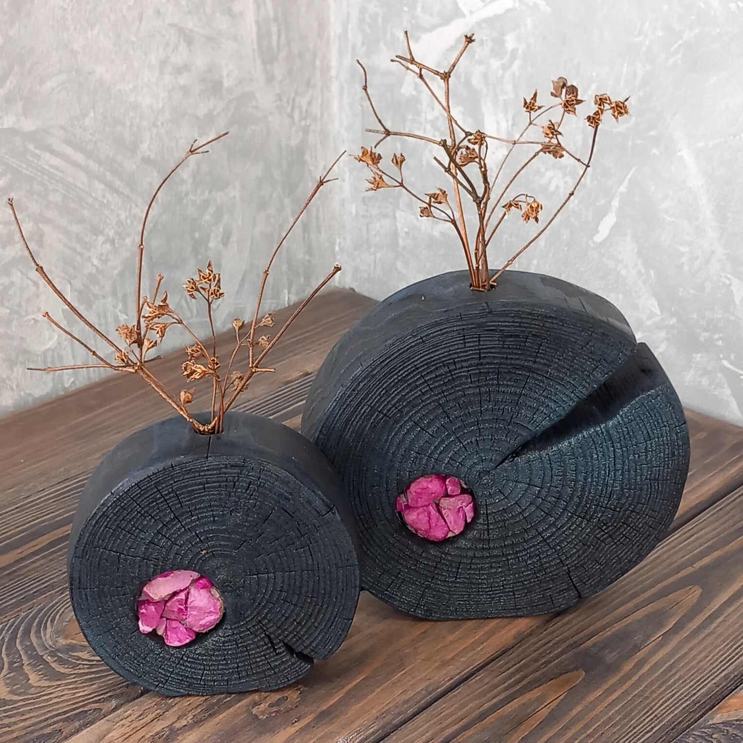 Set of 2 Mosaic Vases